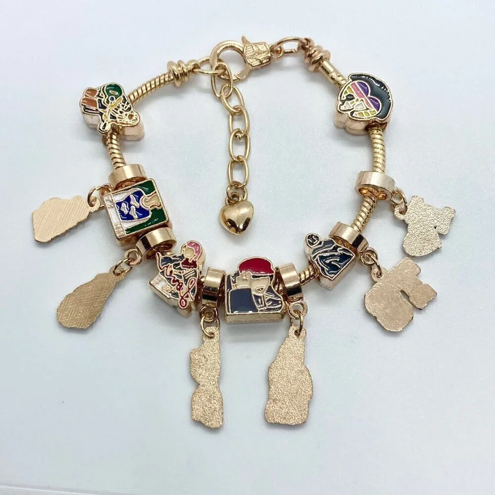 Taylor Swift Lover Gold Tone Snake Style Charm Bracelet